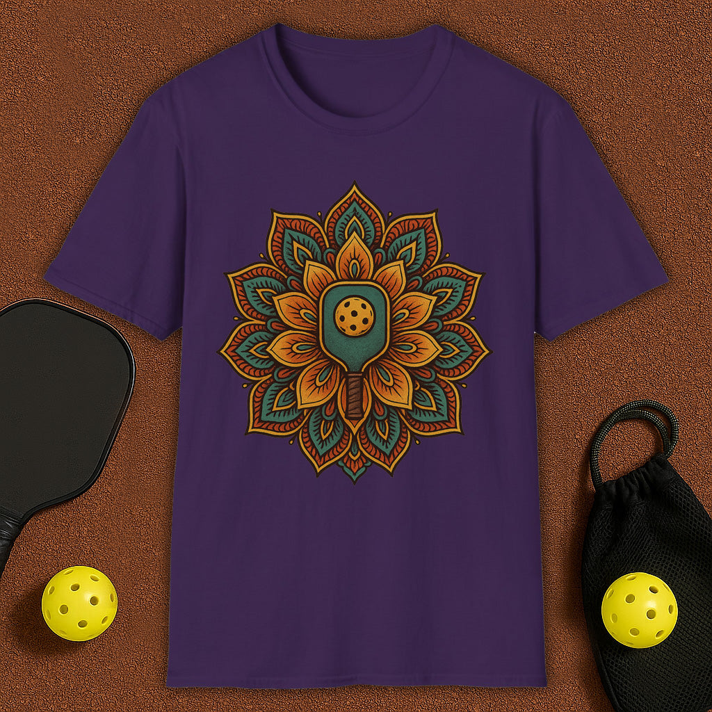 Colorfull Mandala Yoga Pickleball T-Shirt