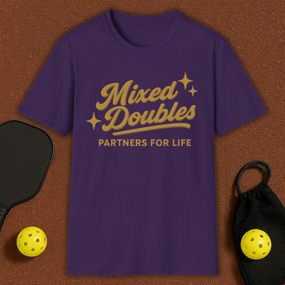 Gold Mixed Doubles Pickleball T-Shirt