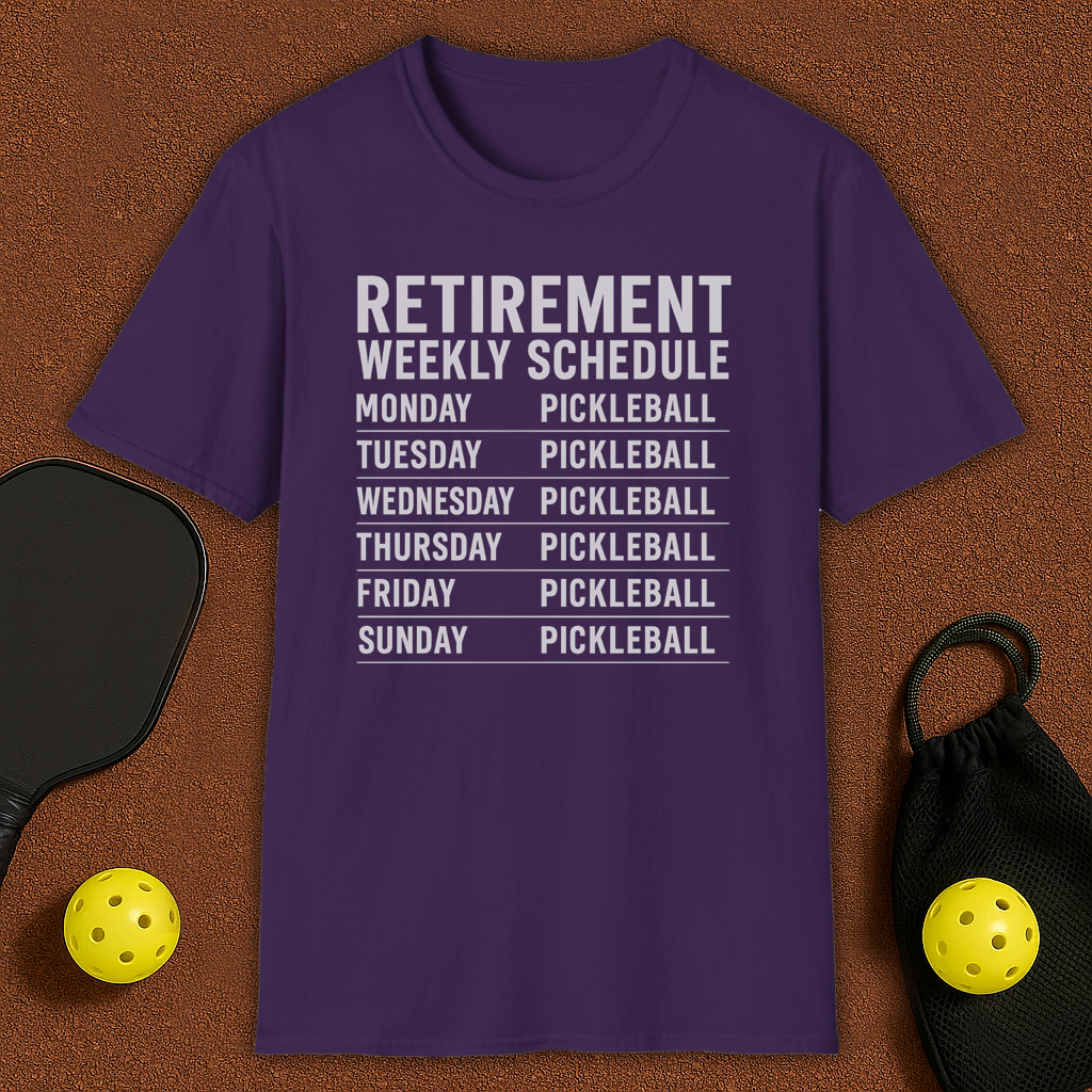 Retirement Week Plan Pickleball T-Shirt