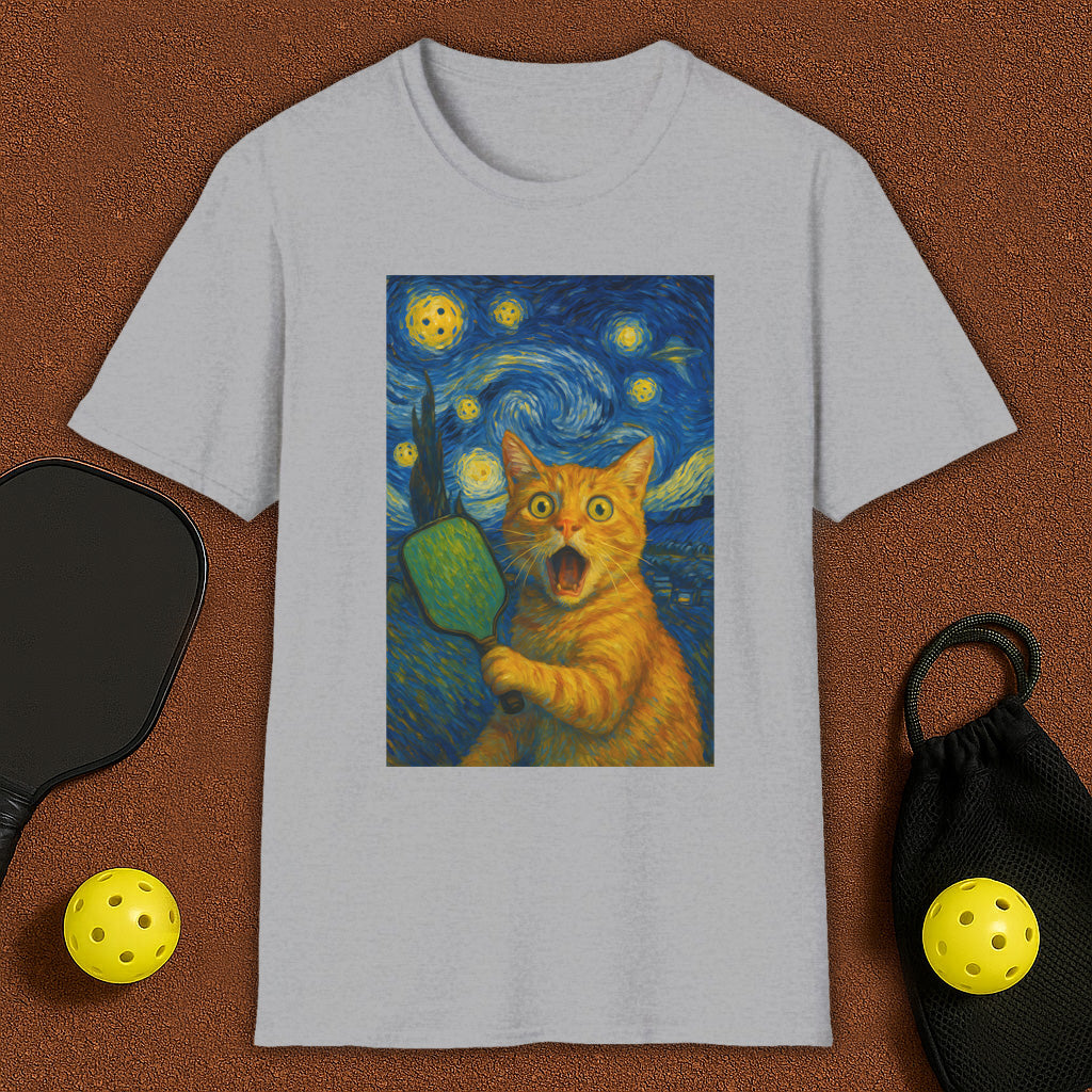 Cat Dali Pickleball T-Shirt