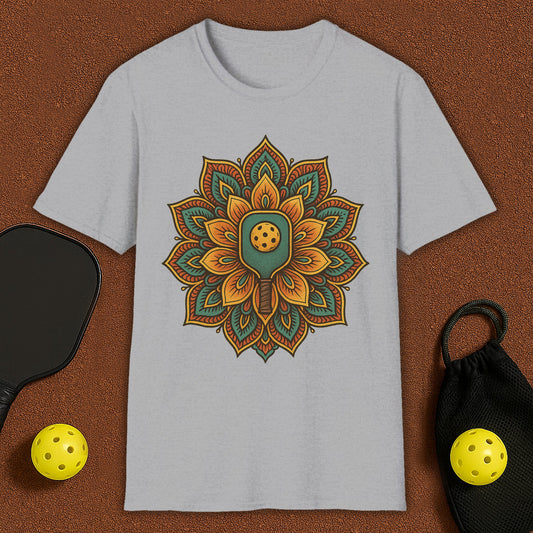 Colorful Mandala Yoga Pickleball T-Shirt