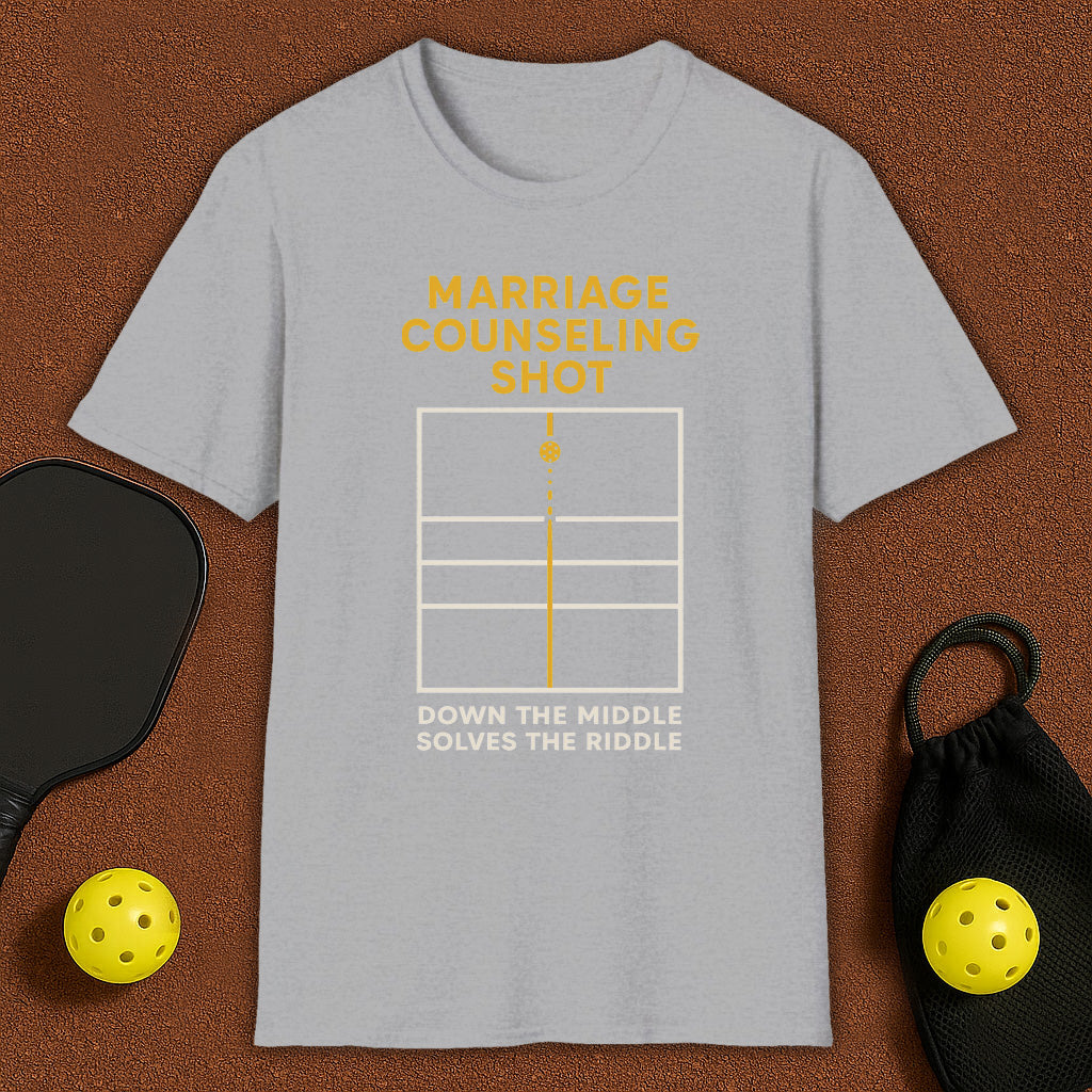 Marriage Counseling Shot Pickleball T-Shirt
