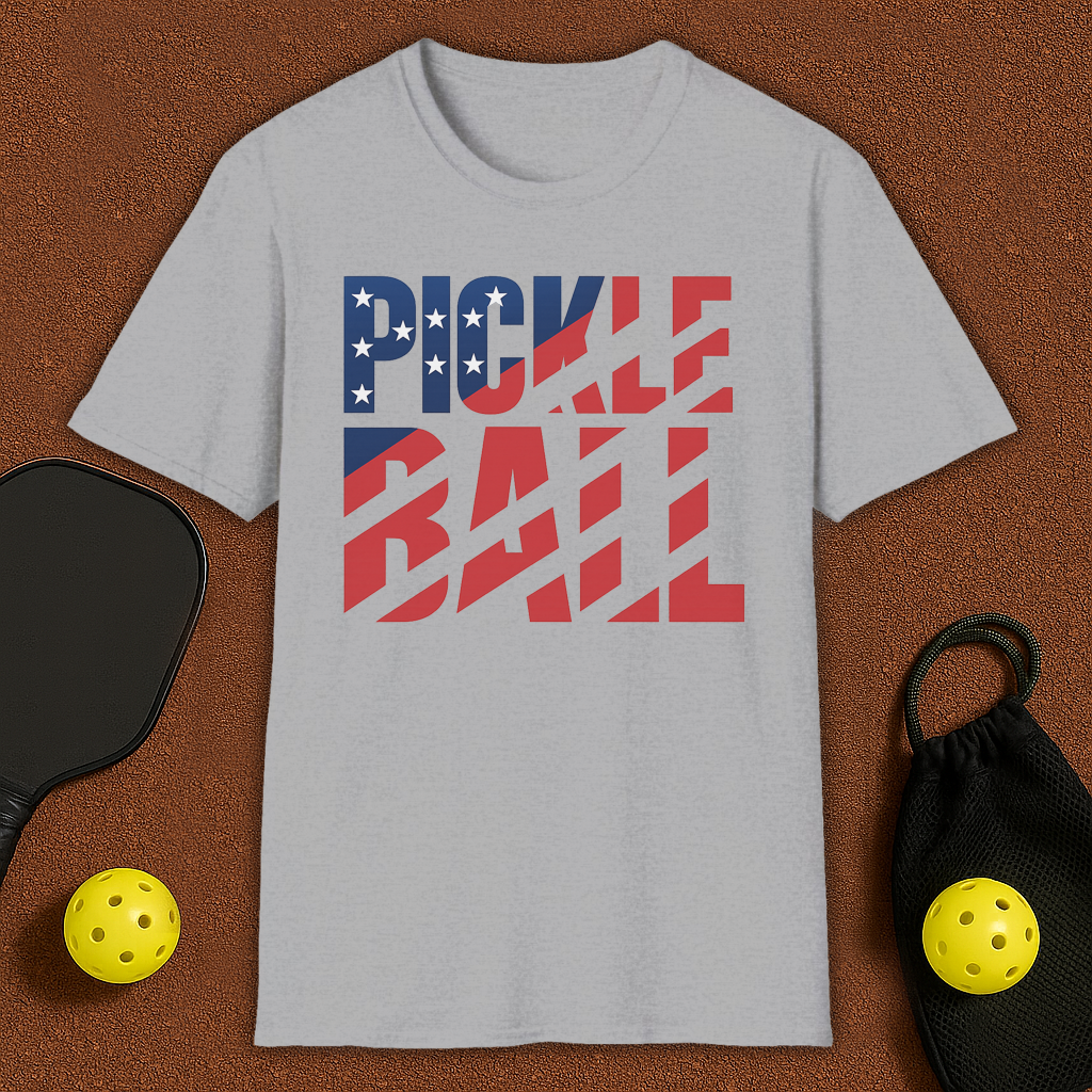 USA FLAG 3 Pickleball T-Shirt