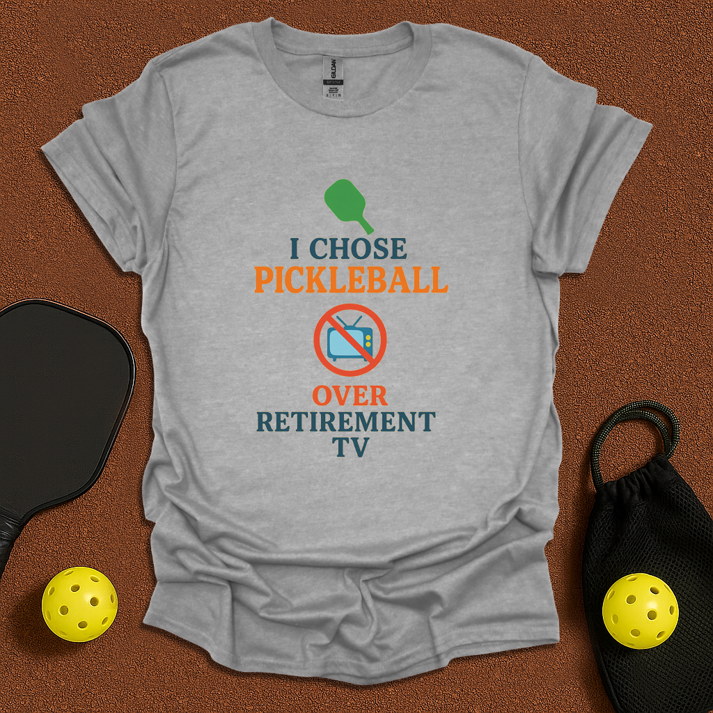 Pikcleball over TV T-Shirt