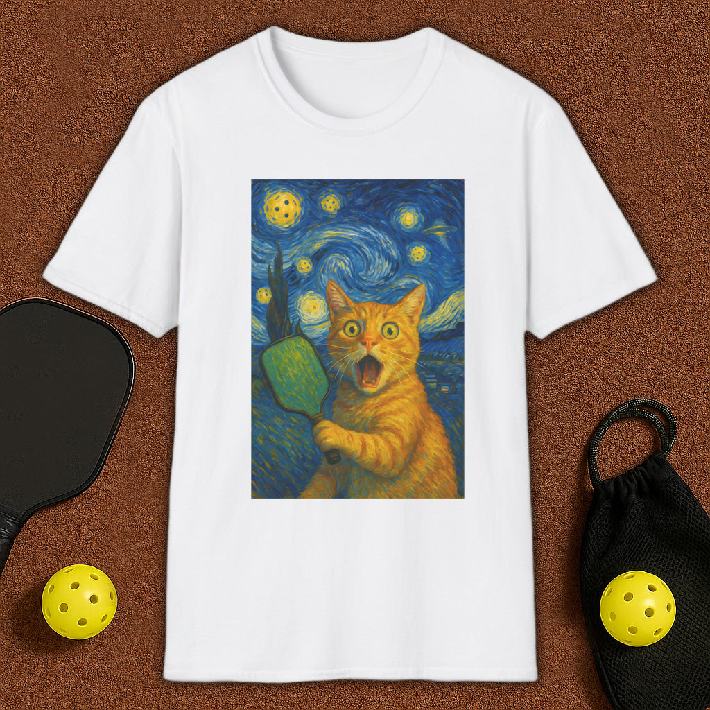 Cat Dali Pickleball T-Shirt