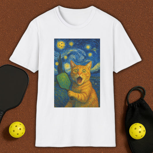 Cat Dali Pickleball T-Shirt