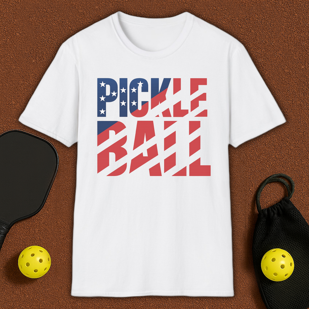 USA FLAG 3 Pickleball T-Shirt