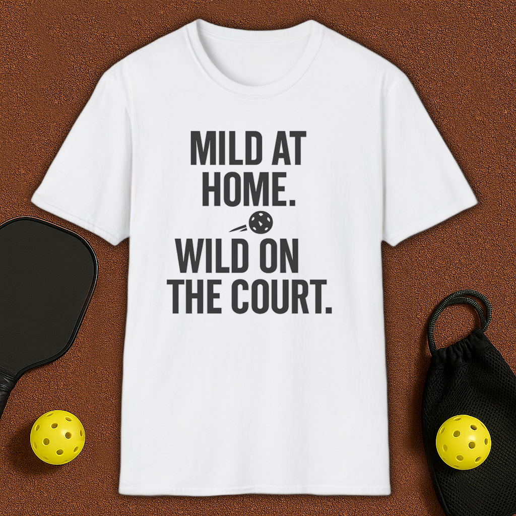 Mild At Home Wild On Court Pickleball T-Shirt